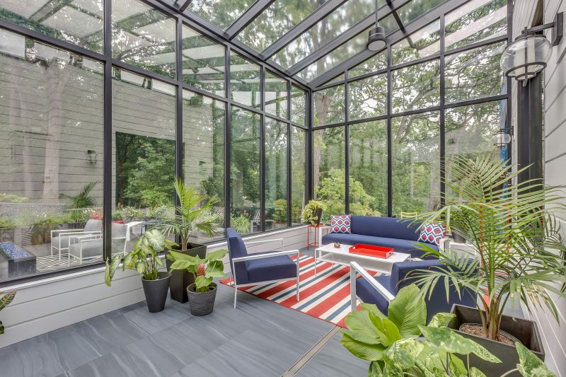 Interior of a Modern Sunroom